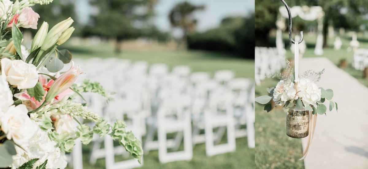Hydrangea ceremony flowers, Texas Wedding, Anna Kay Photography, Wedding Photographer