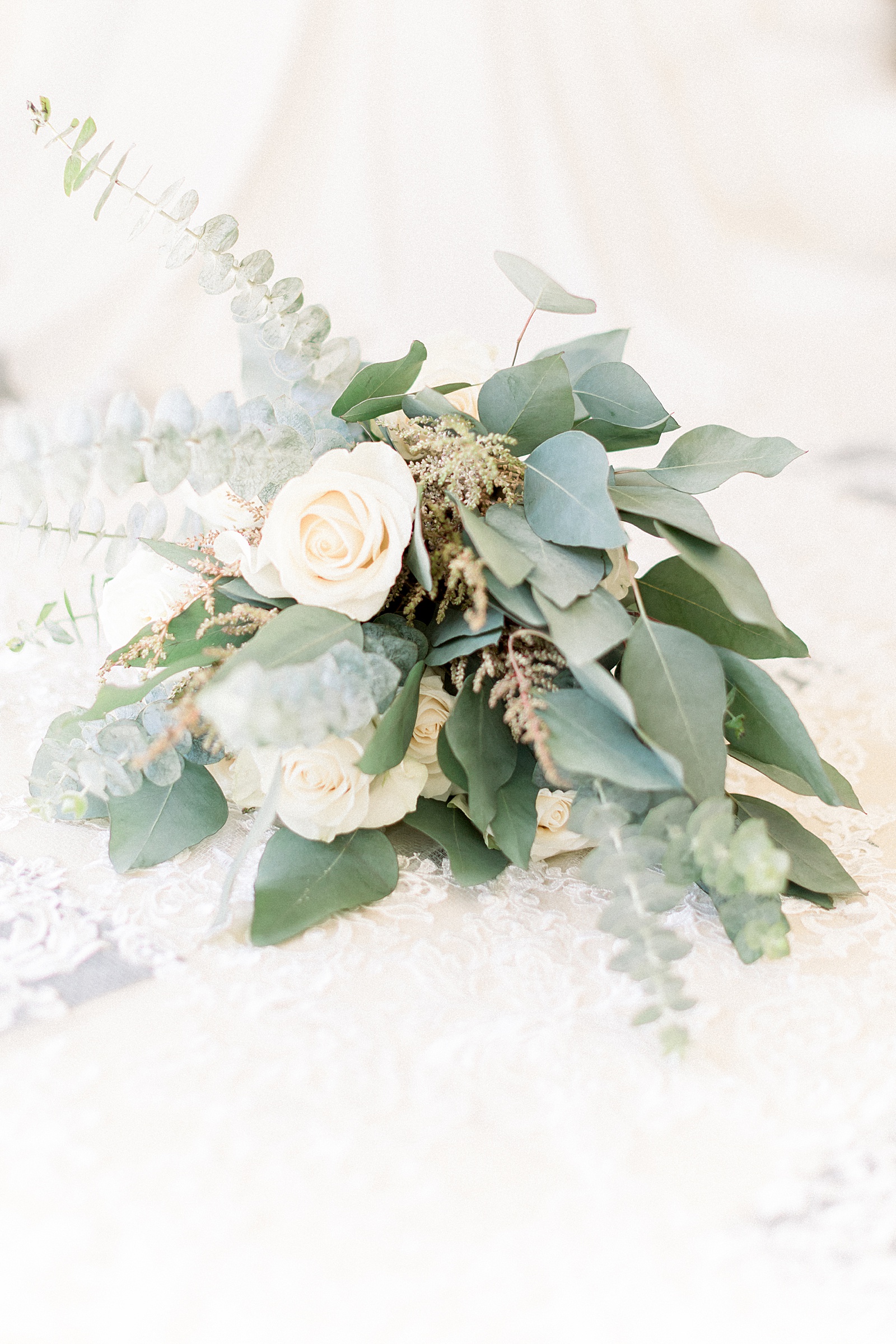 Green and White Bridal Bouquet, San Antonio Wedding Photographer