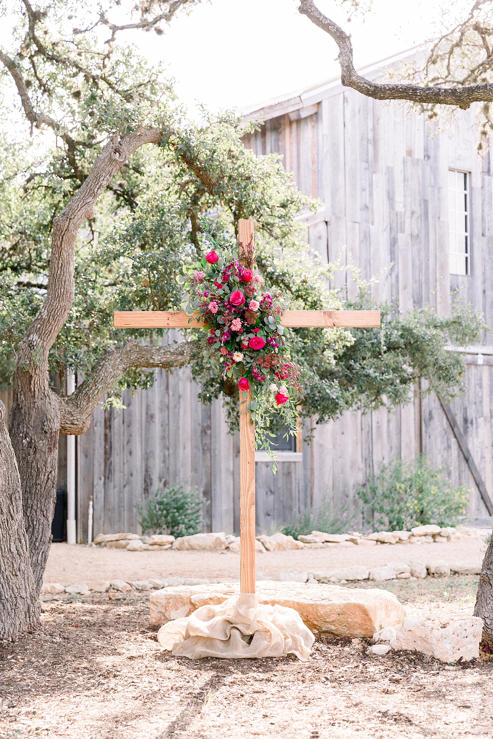 Flower Cross, Hill Country Wedding