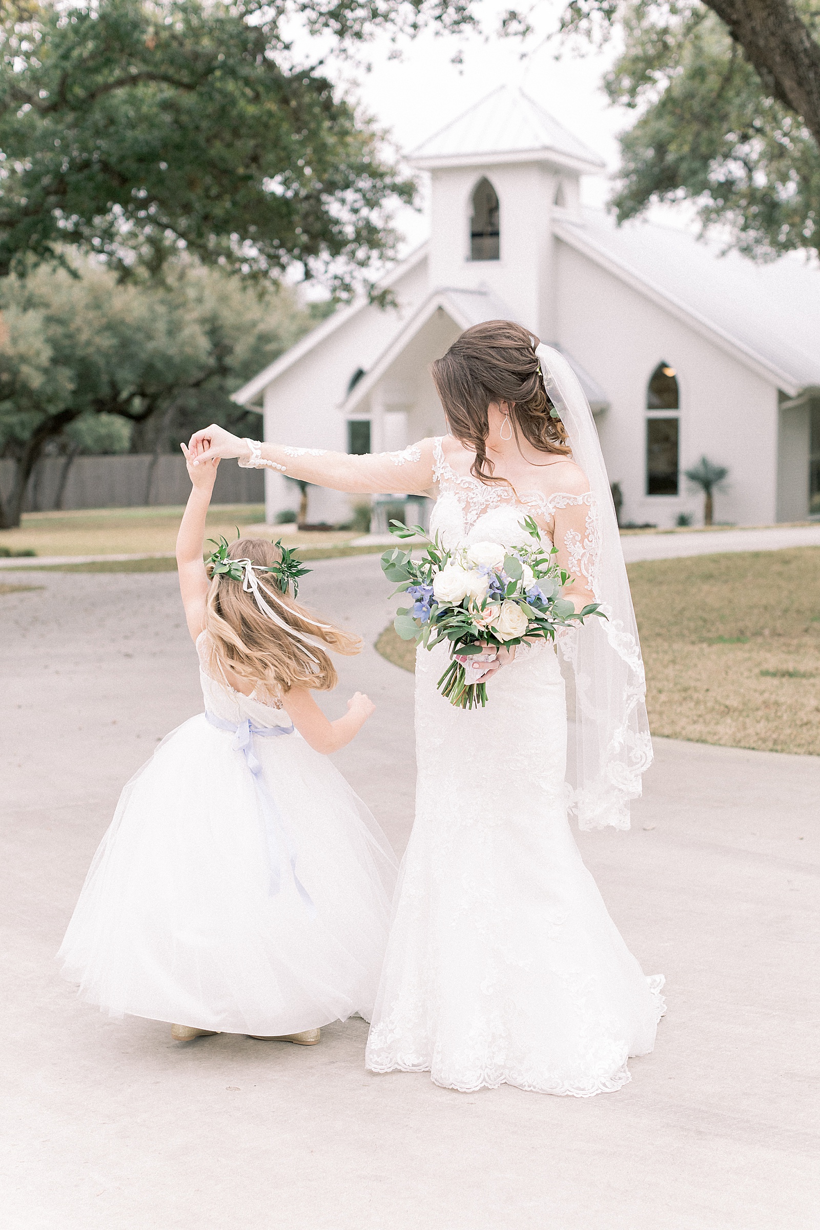 Flower Girl and Bride Picture
