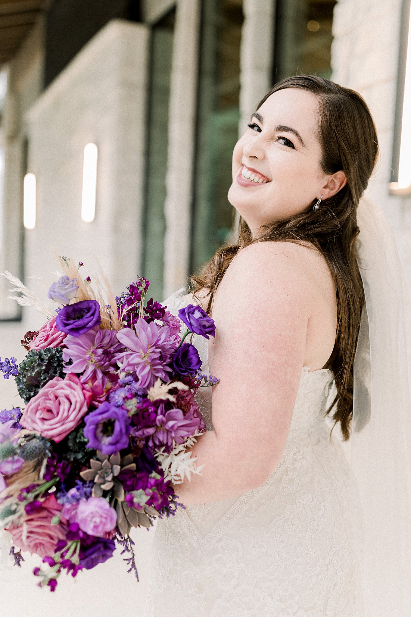 Purple Hues Organic Bridal Bouquet, Anna Kay Photography, Austin Wedding Photographer