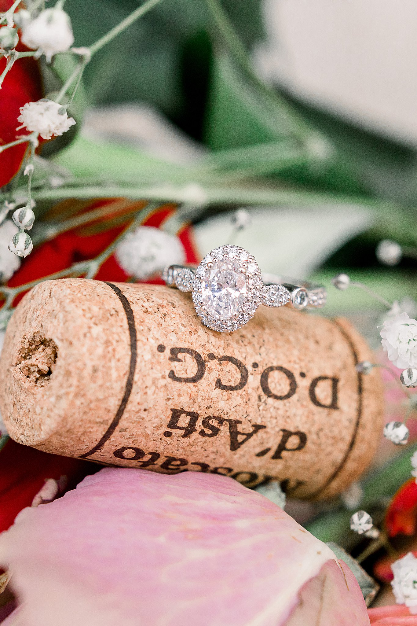 Engagement Ring on Wine Cork