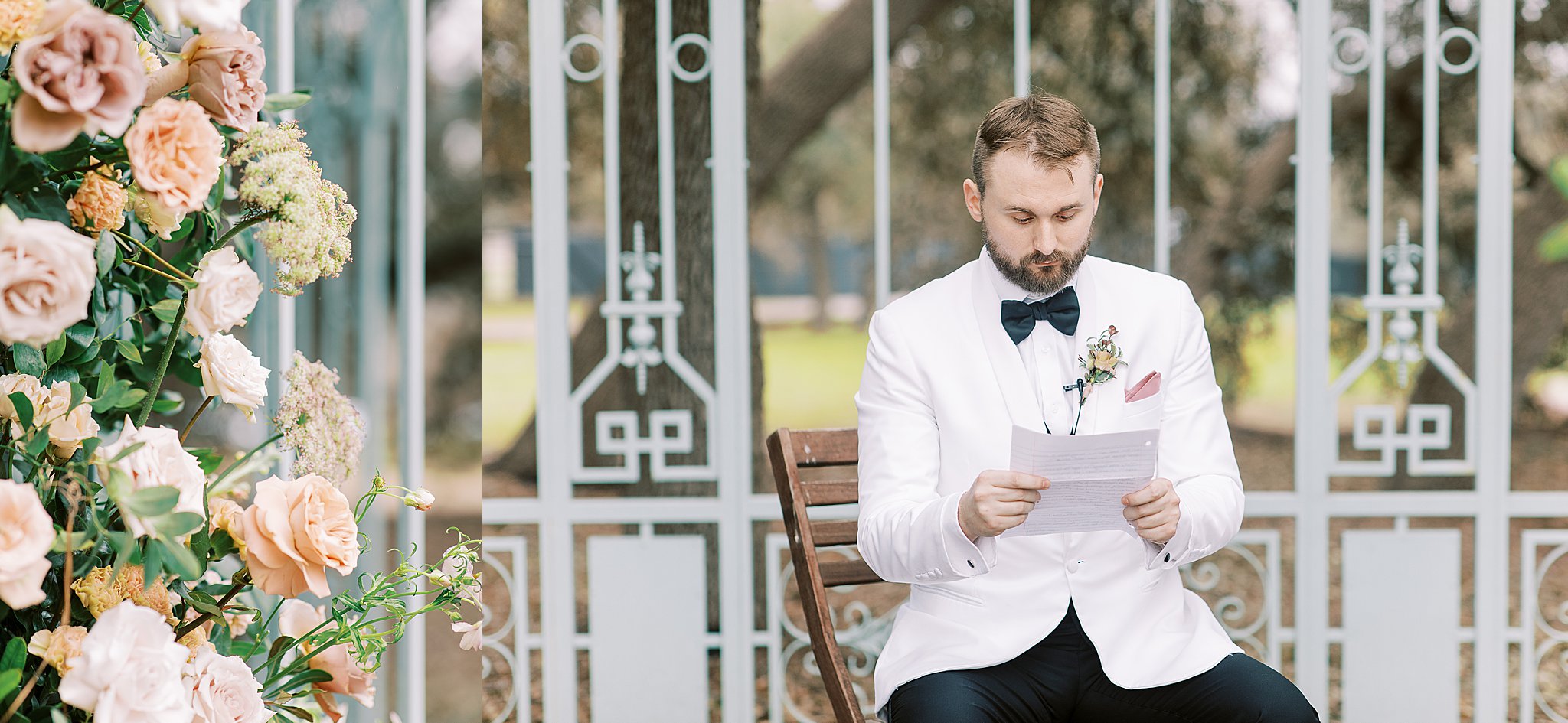 White Grooms Tux for Wedding Day