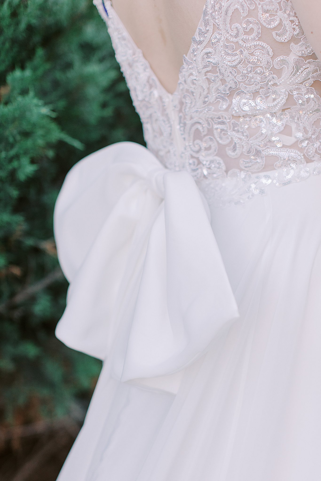 Bow Detail on Wedding Gown