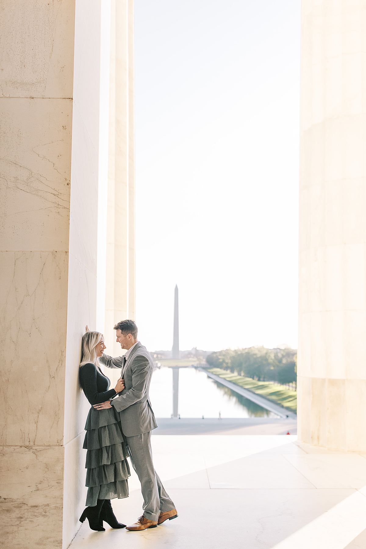 Couples Session at Lincoln Memorial, Anna Wright
