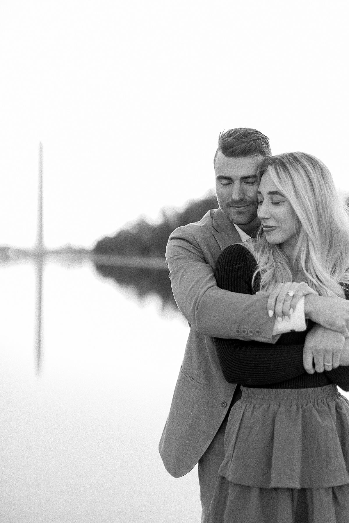 Black and White Engagement Session in Washington DC, Anna Wright