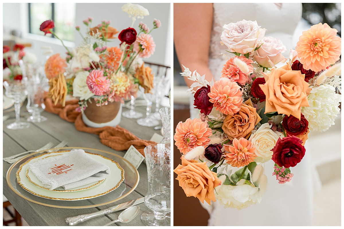 Fall Wedding Color Tablescape, Anna Wright Photography 