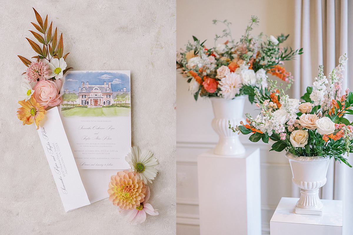 Watercolor Invitations, Belle Haven Country Club