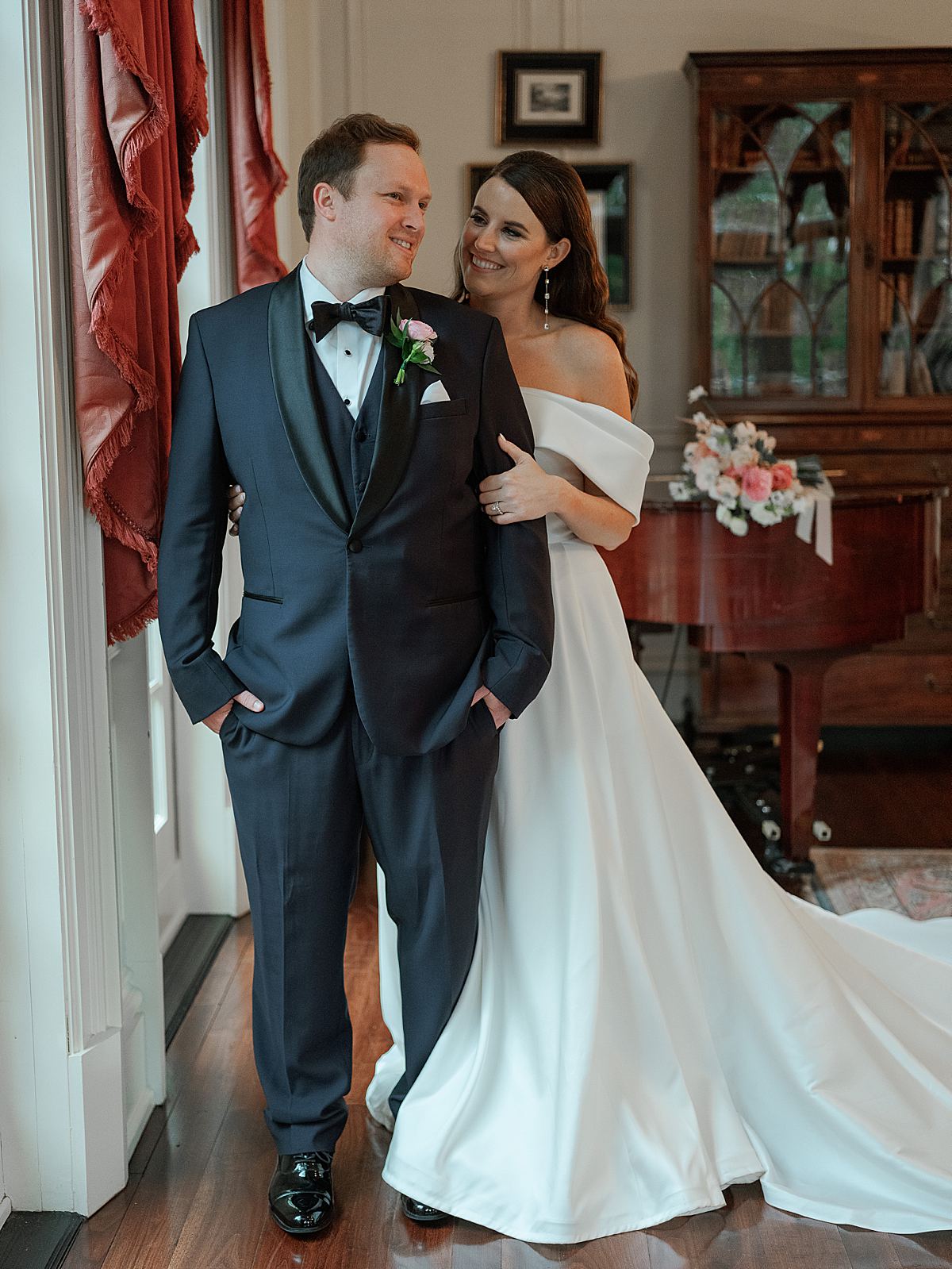 Bride and Groom at Belle Haven Country Club