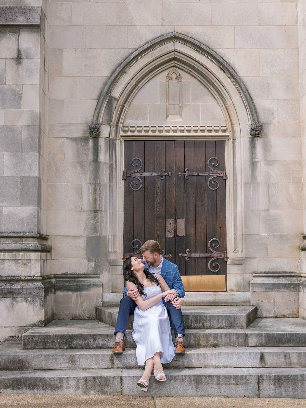 Stunning Architecture at DC Cathedral, Engagement Photos