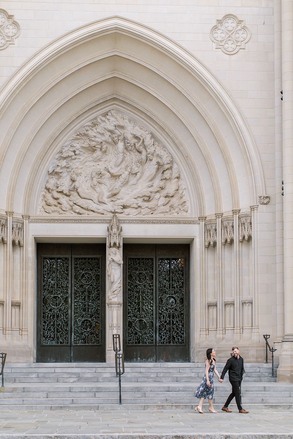 Stunning Architecture at DC Cathedral, Engagement Photos