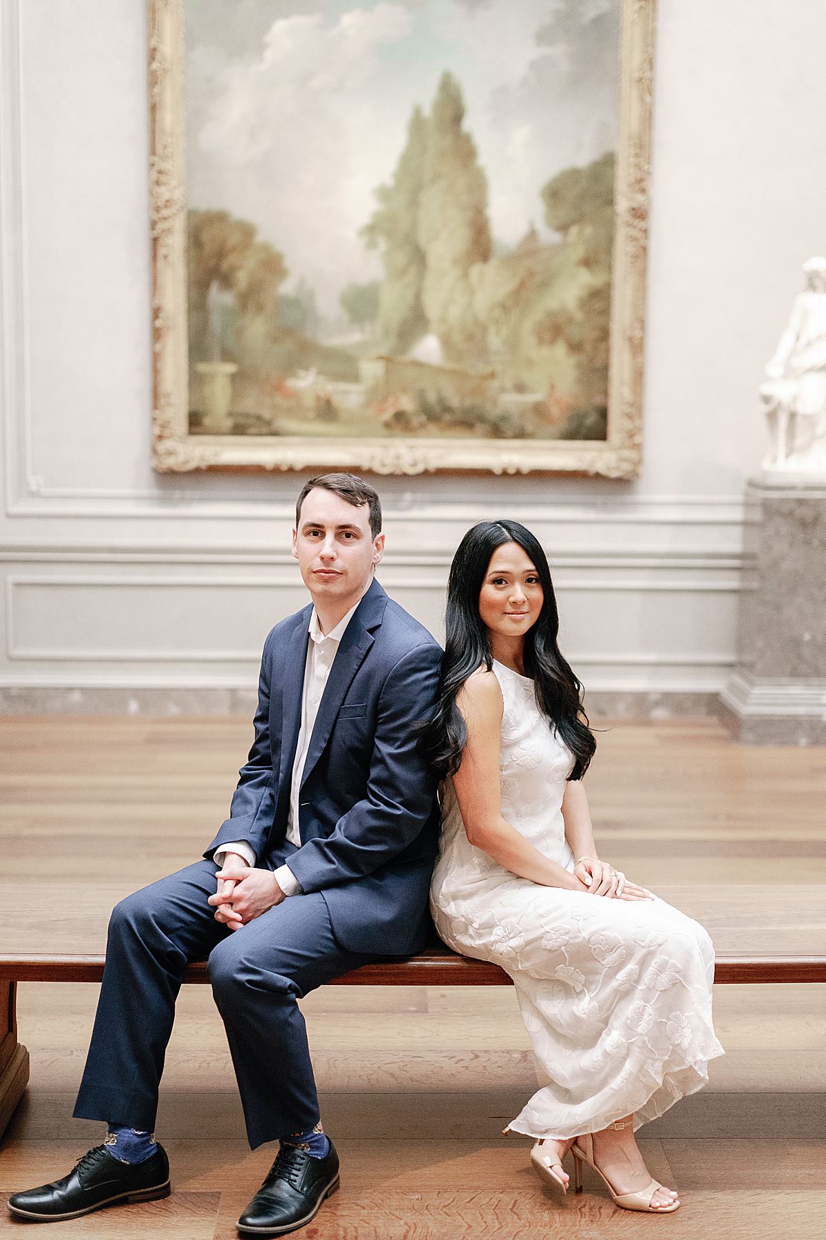 Art Gallery in DC Engagement Photos